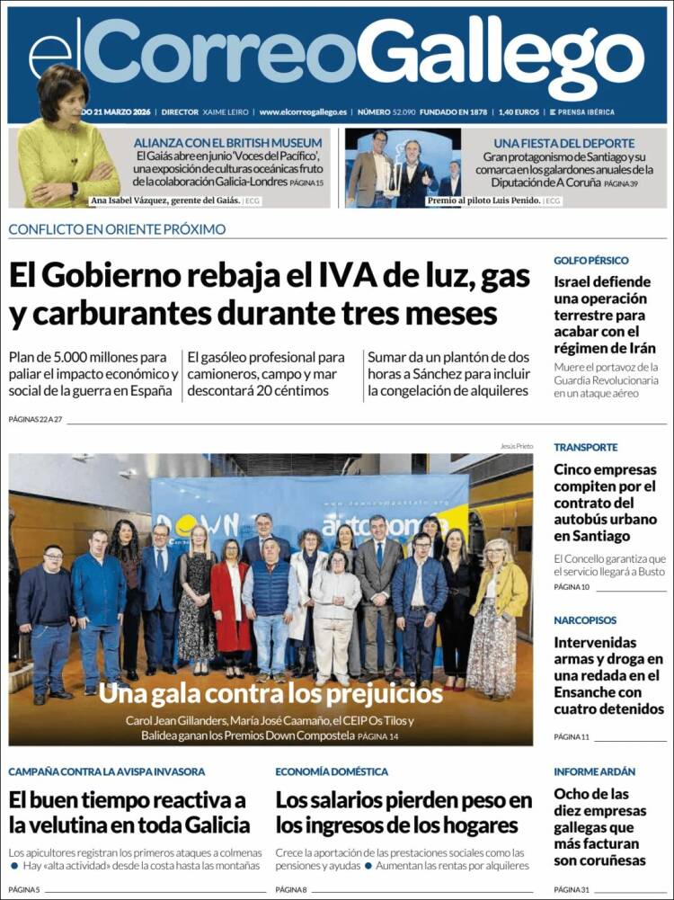 Portada de El Correo Gallego (Spain)