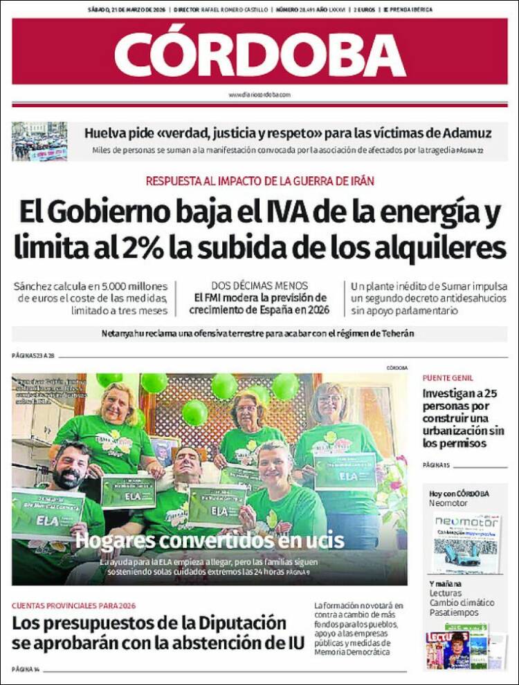 Portada de Diario de Córdoba (Espa&ntilde;a)