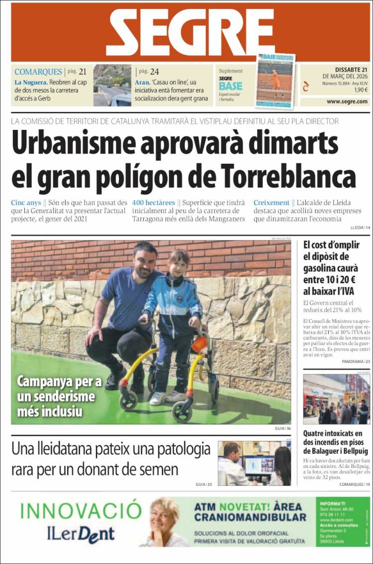 Portada de Segre (Espa&ntilde;a)