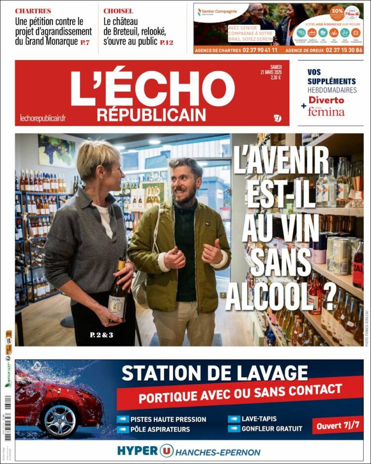 Portada de L'Echo Républicain (Francia)