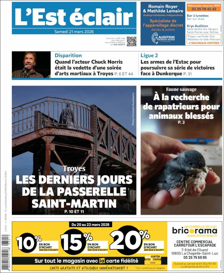 Portada de L'Est Eclair (Francia)