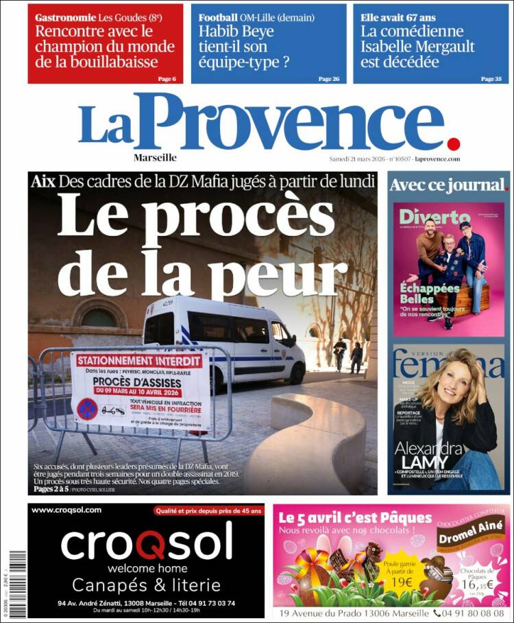 Portada de La Provence (Francia)
