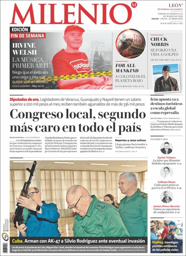 Portada de Milenio de León (M&eacute;xico)