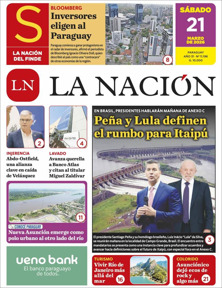 Portada de La Nación (Paraguay)