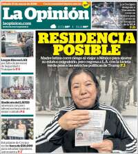 Portada de La Opinión (USA)