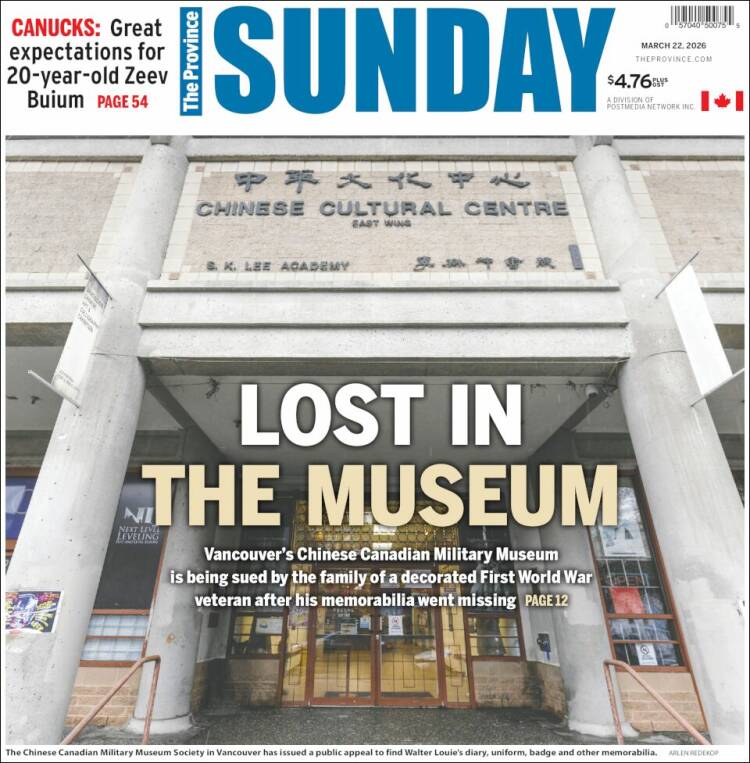 Portada de The Province (Canad&aacute;)