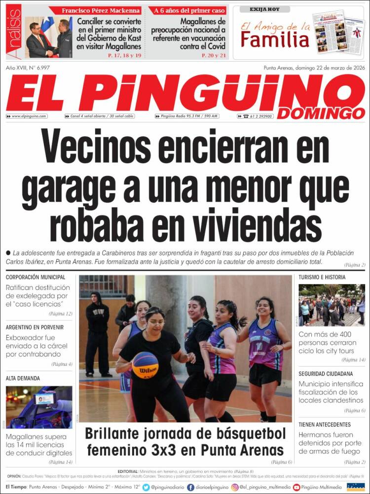 Portada de El Pingüino (Chile)