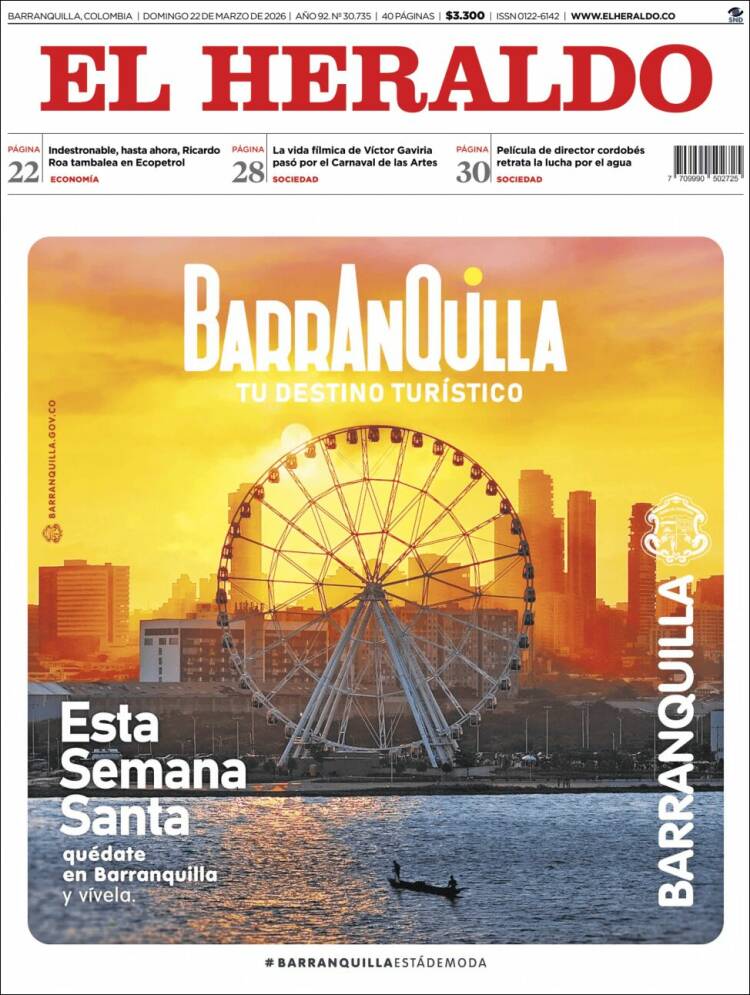 Portada de El Heraldo (Colombia)