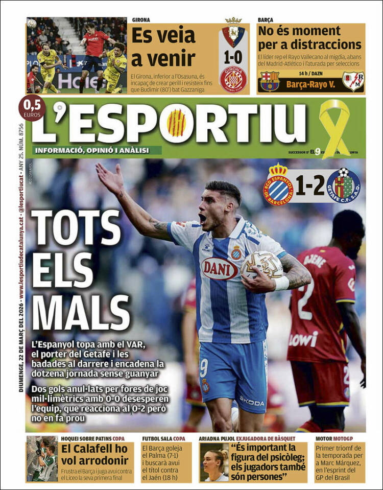 Portada de L'Esportiu (Espa&ntilde;a)