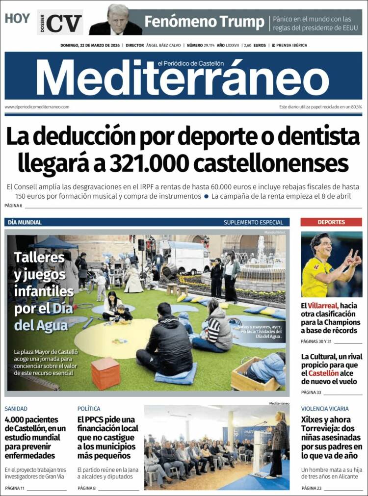 Portada de El Periódico Mediterraneo (Espa&ntilde;a)