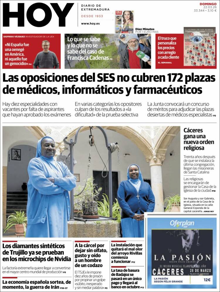 Portada de Hoy - Caceres (Espa&ntilde;a)