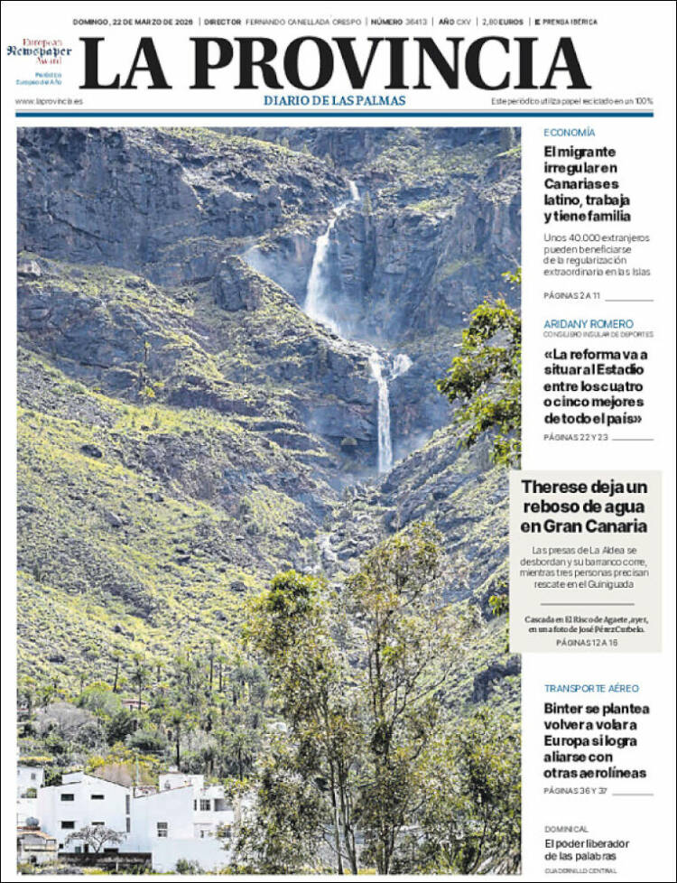 Portada de La Provincia (Espa&ntilde;a)