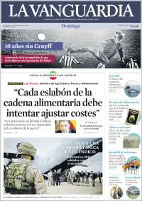 Portada de La Vanguardia (Espagne)