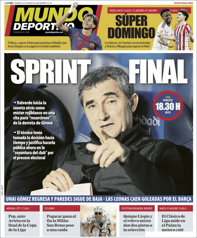 Portada de Mundo Deportivo Bizkaia (Espa&ntilde;a)