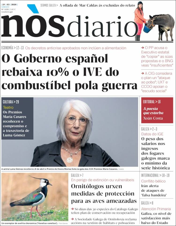 Portada de Nòs Diario (Espa&ntilde;a)
