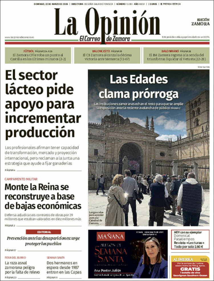 Portada de La Opinión - El Correo de Zamora (Espa&ntilde;a)