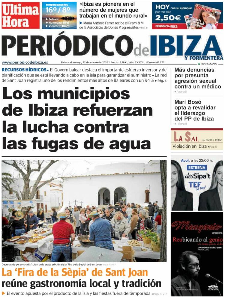 Portada de Periódico de Ibiza (Espa&ntilde;a)