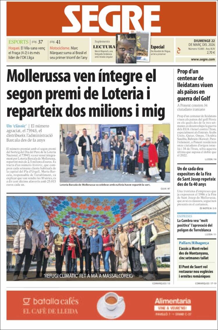 Portada de Segre (Espa&ntilde;a)