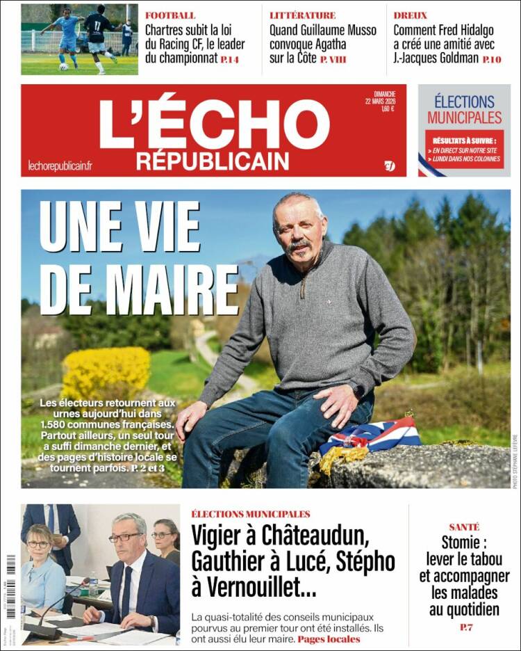 Portada de L'Echo Républicain (Francia)