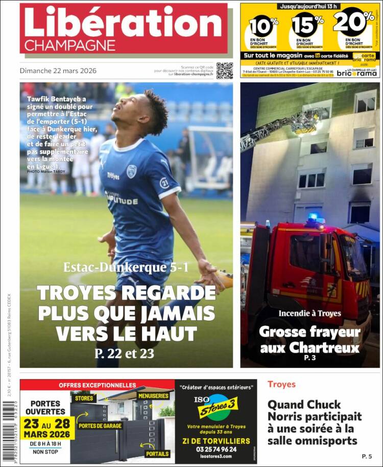 Portada de Libération Champagne (Francia)