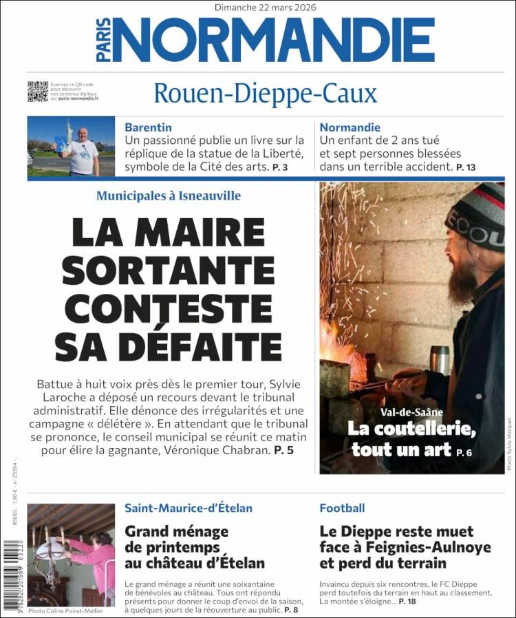 Portada de Paris Normandie (Francia)