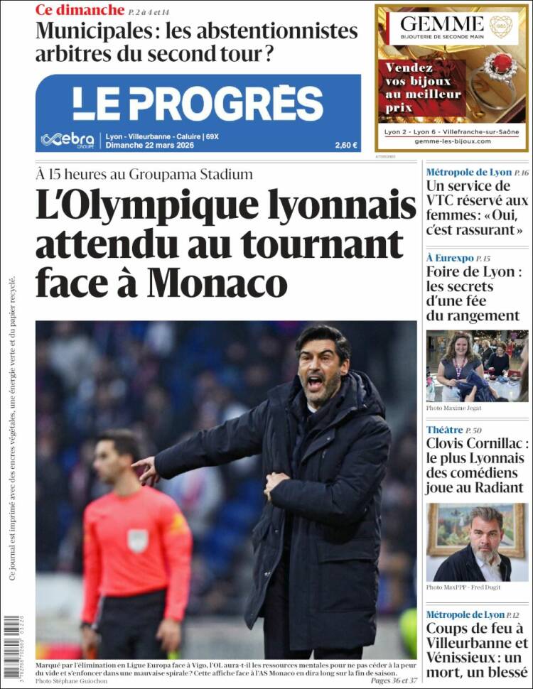 Portada de Progres de Fecamp (Francia)