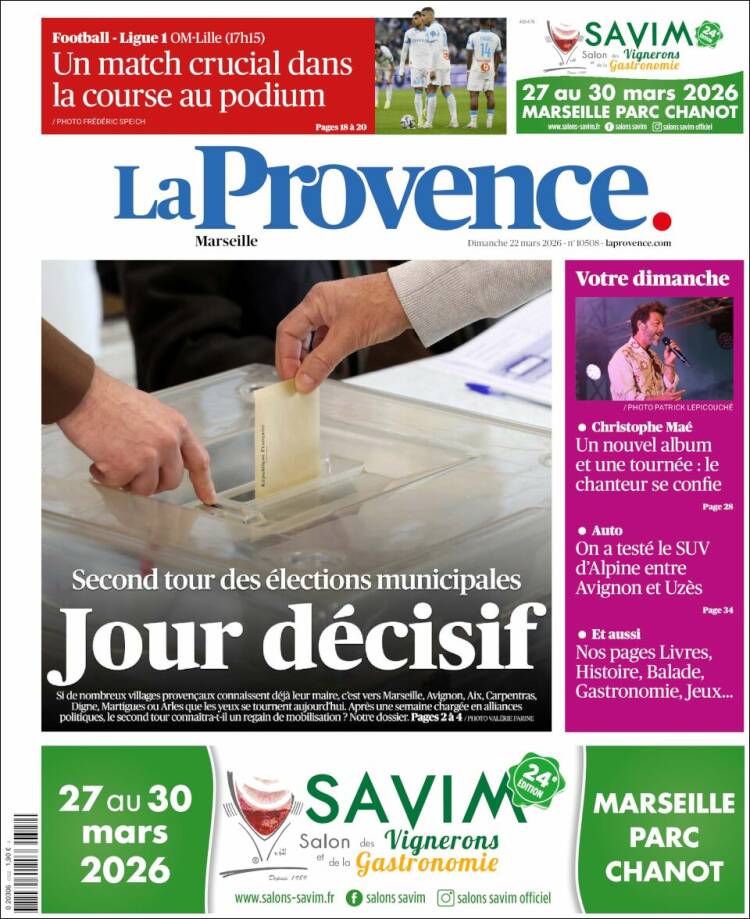 Portada de La Provence (Francia)