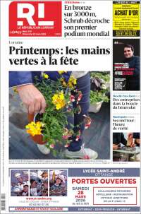 Portada de Le Republicain Lorrain (France)
