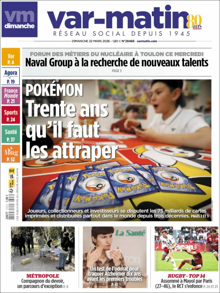 Portada de Var-Matin (Francia)