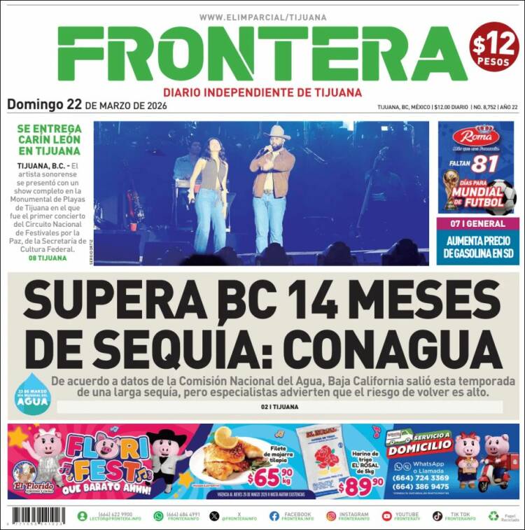 Portada de Frontera (M&eacute;xico)