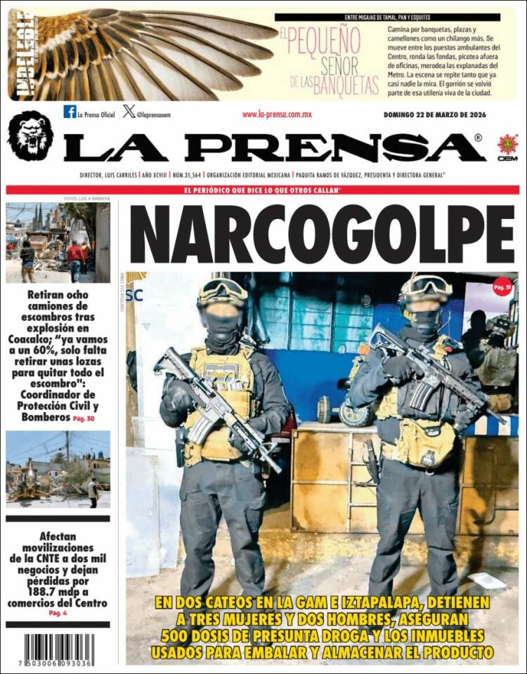 Portada de La Prensa (M&eacute;xico)