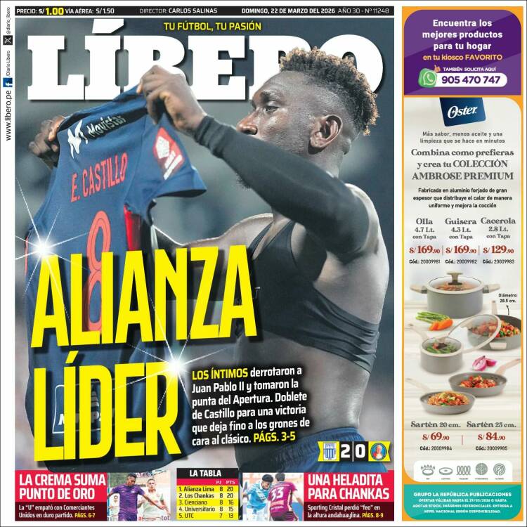 Portada de Líbero (Per&uacute;)