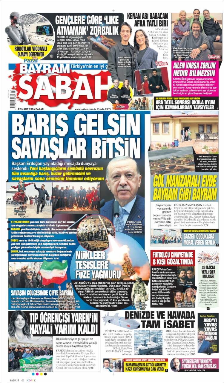 Portada de Sabah (Turqu&iacute;a)