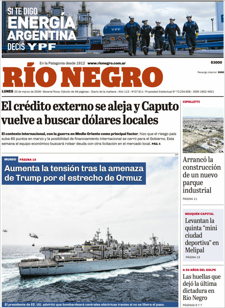 Portada de Rio Negro (Argentina)