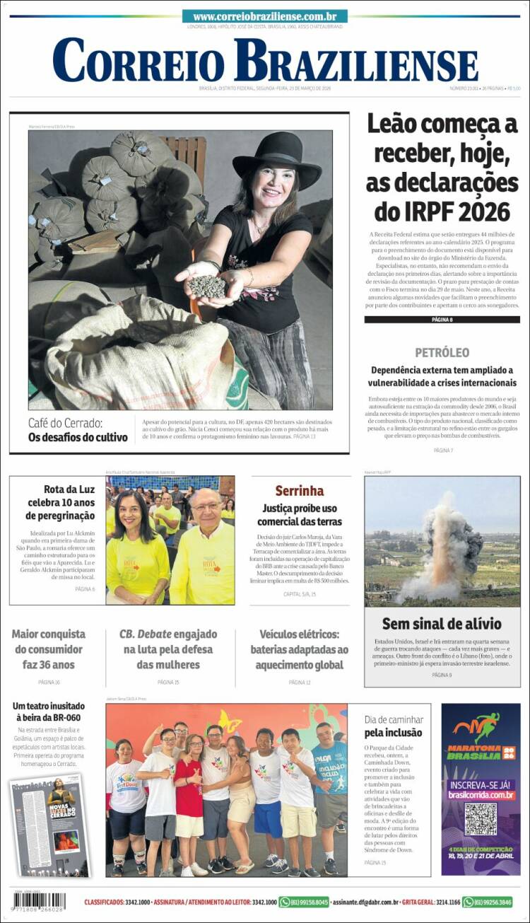 Portada de Correio Braziliense (Brasil)