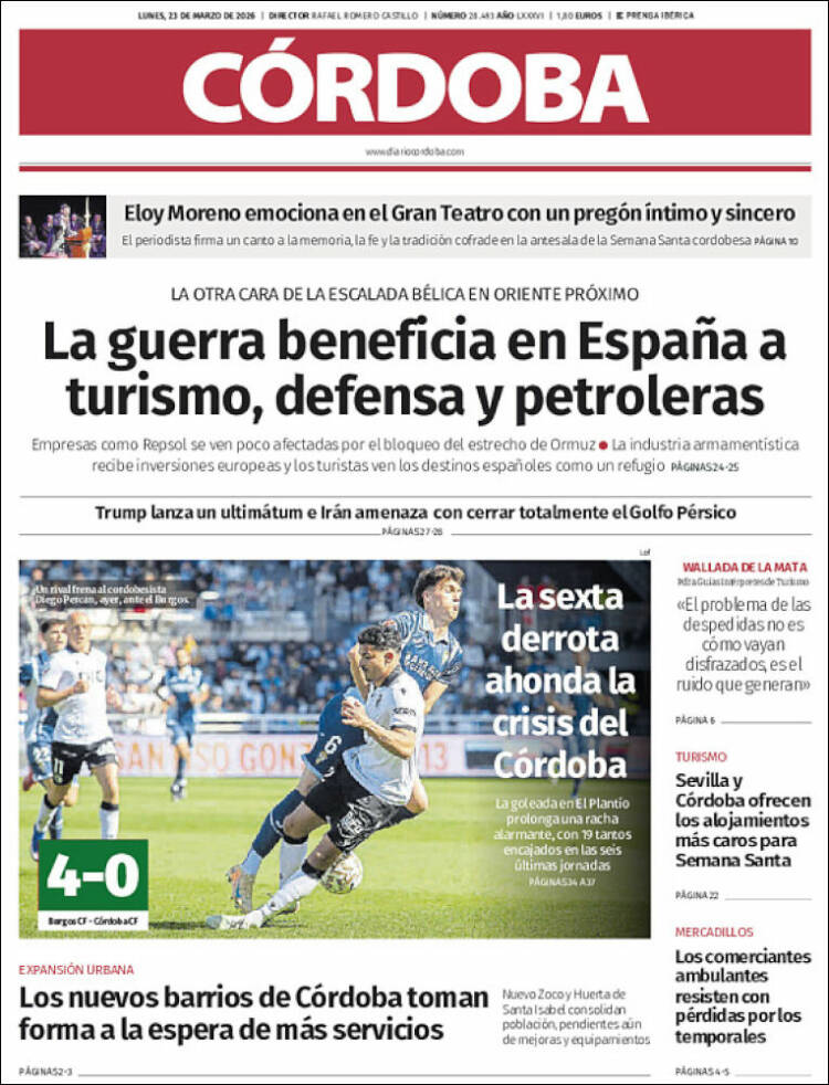 Portada de Diario de Córdoba (Espa&ntilde;a)