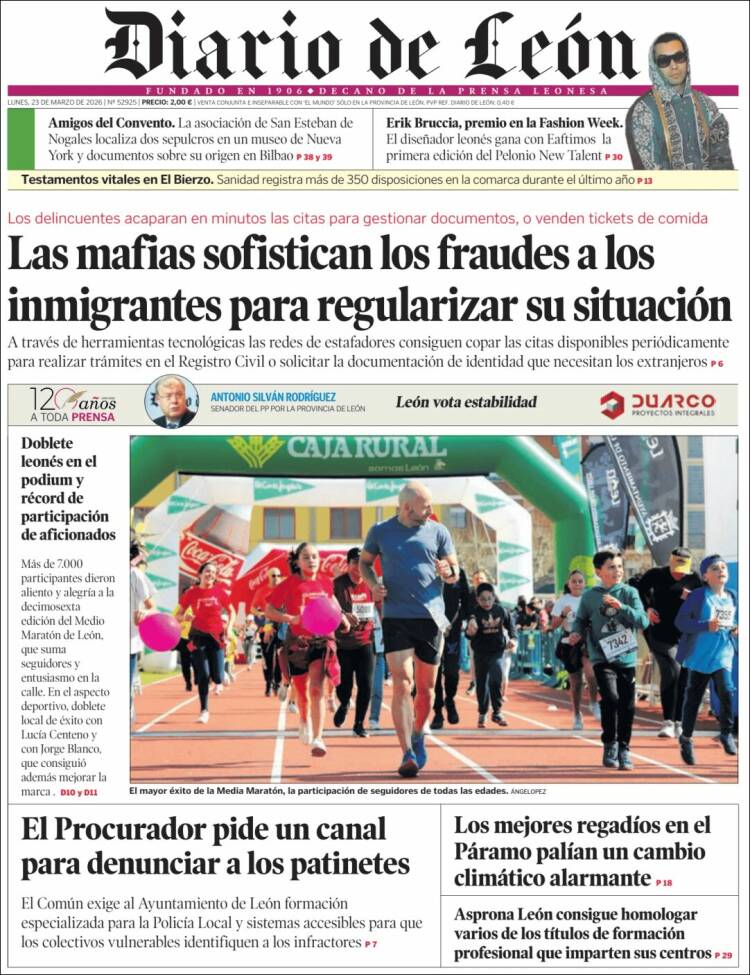 Portada de Diario de León (Espa&ntilde;a)