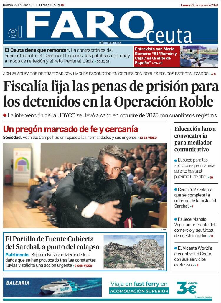 Portada de El Faro de Ceuta (Espa&ntilde;a)