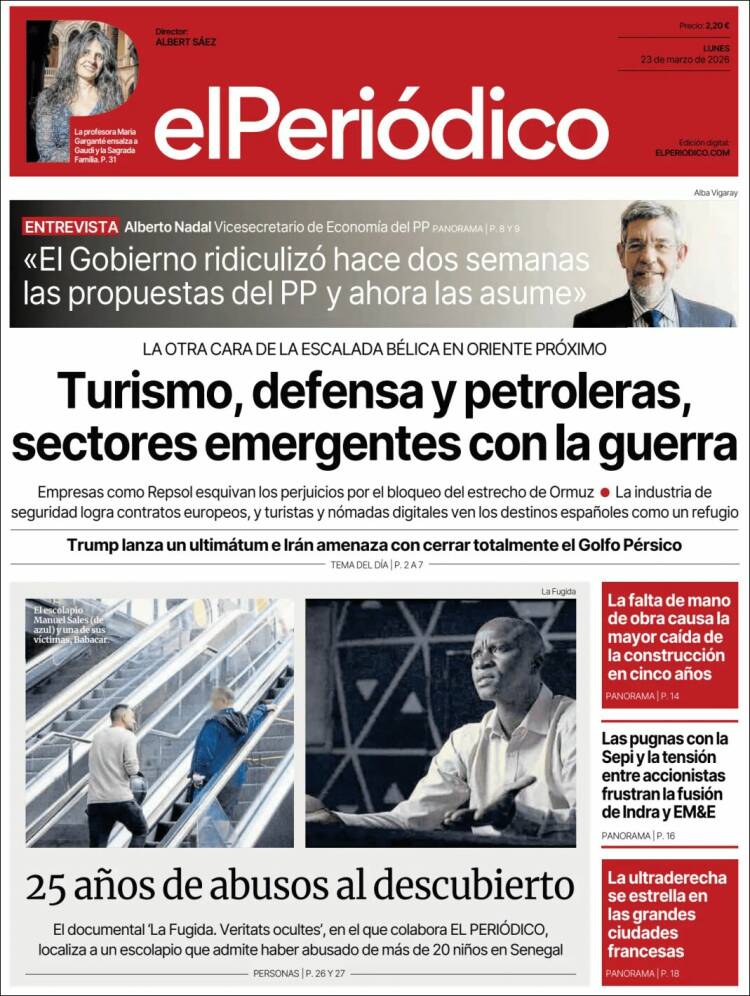 Portada de El Periódico (Espa&ntilde;a)