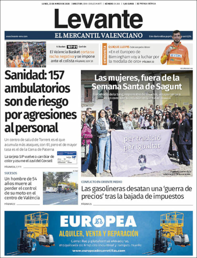 Portada de Levante (Espa&ntilde;a)