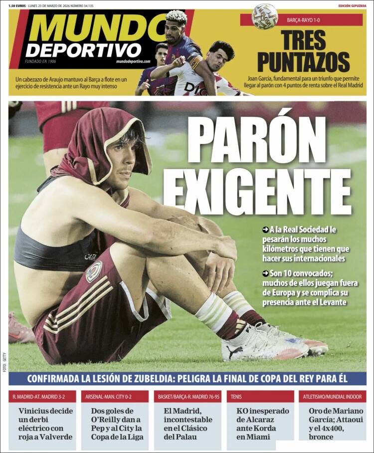 Portada de Mundo Deportivo Gipuzkoa (Espa&ntilde;a)