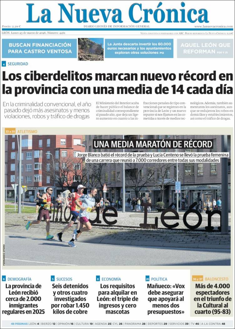 Portada de La Nueva Crónica (Espa&ntilde;a)