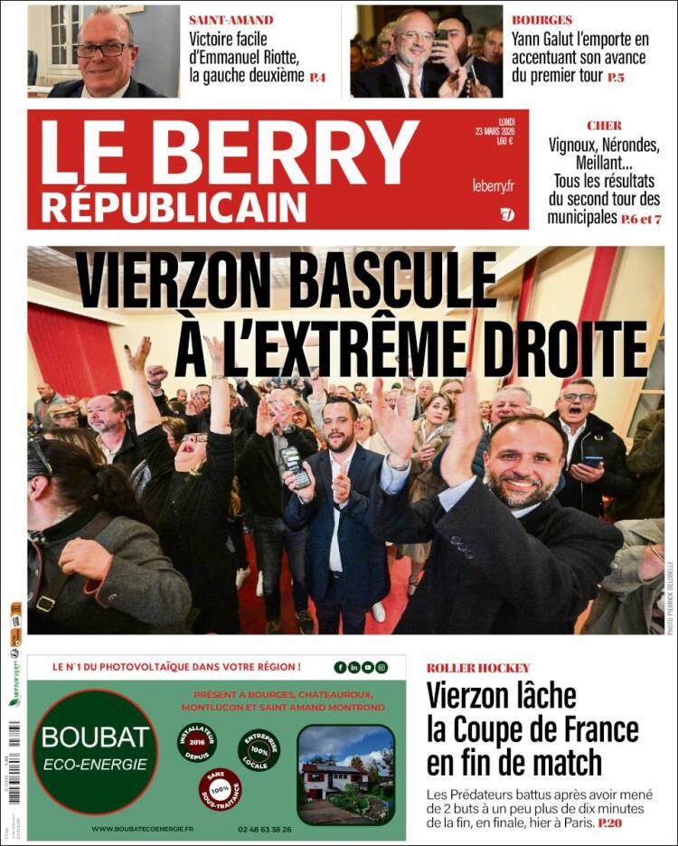 Portada de Berry Republicain (Francia)