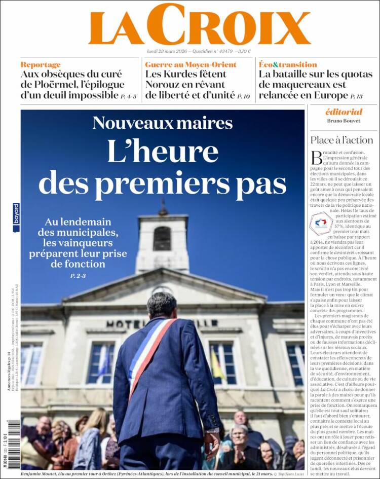 Portada de La Croix (Francia)