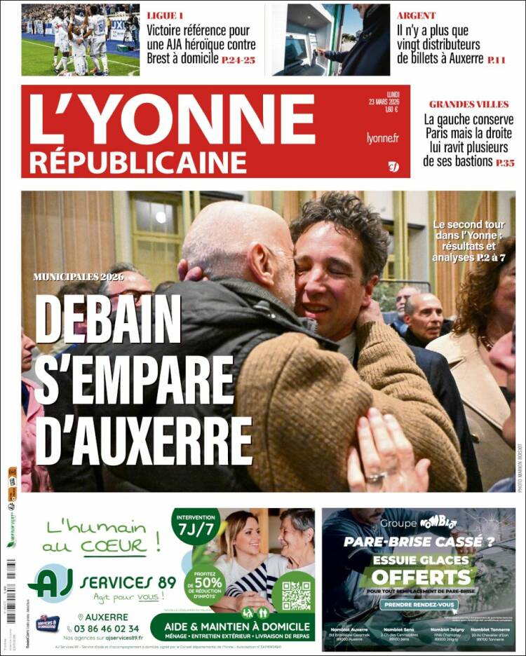 Portada de L'Yonne-Républicaine (Francia)