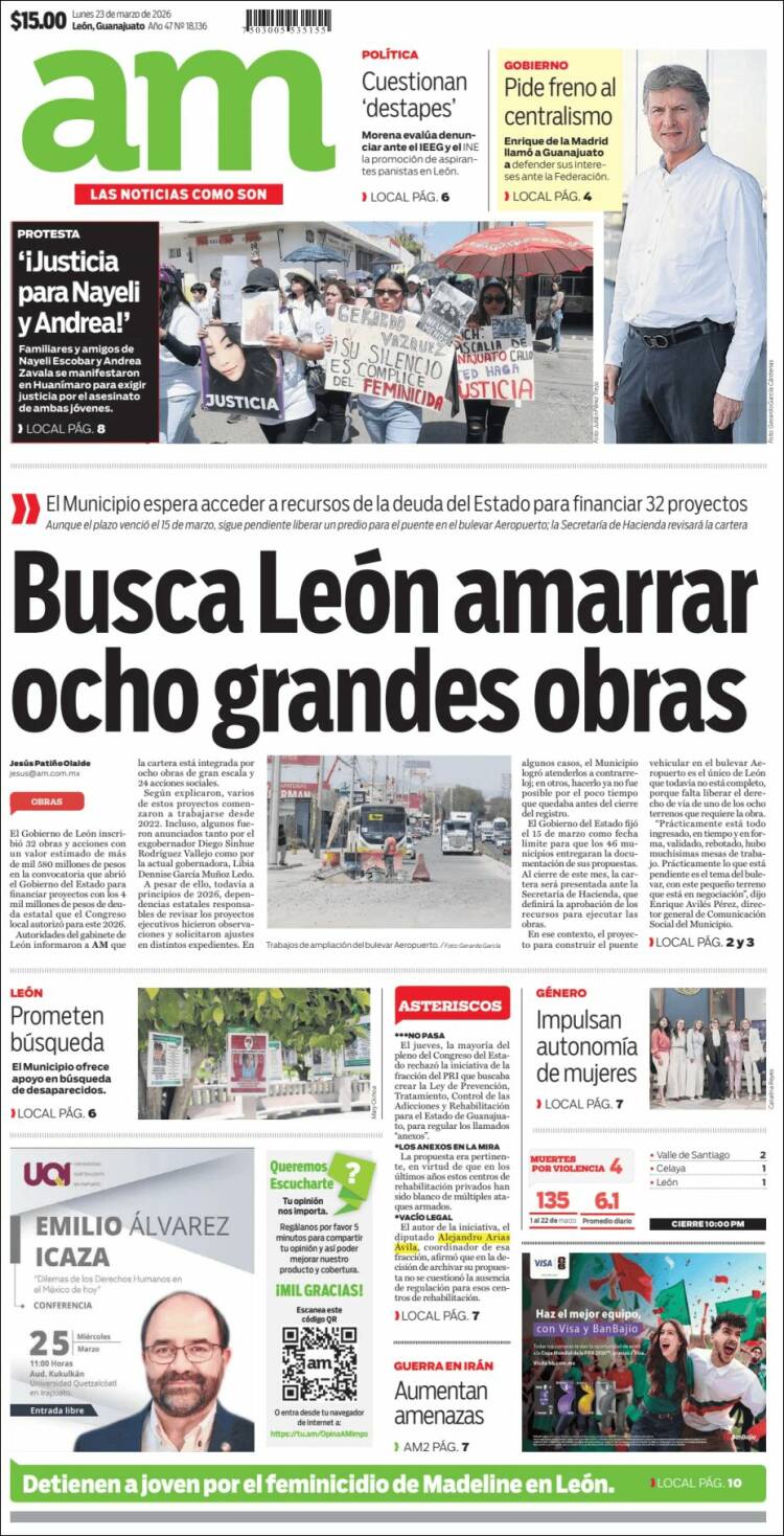 Portada de Al Día A.M. (M&eacute;xico)