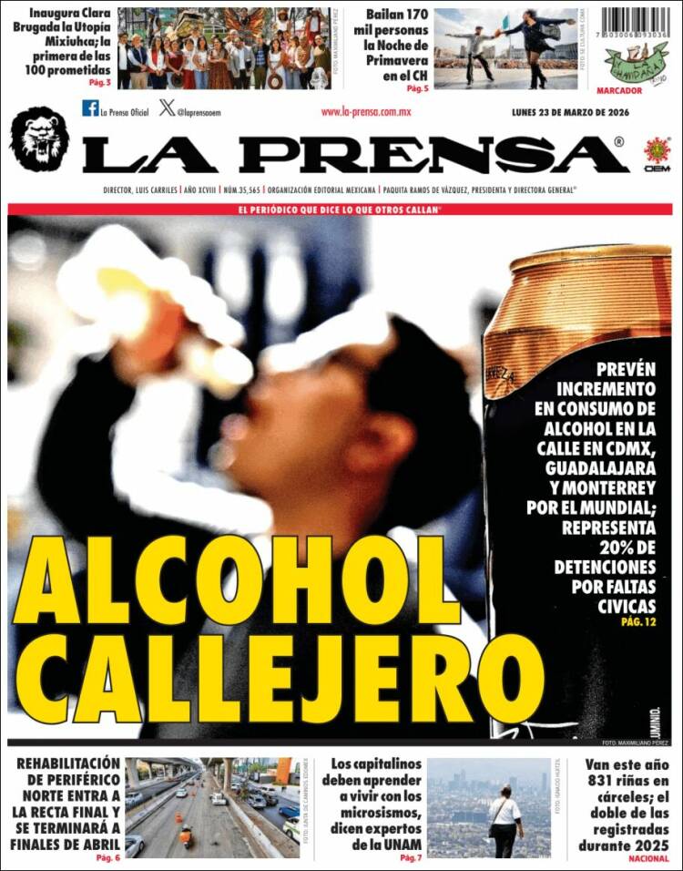 Portada de La Prensa (M&eacute;xico)