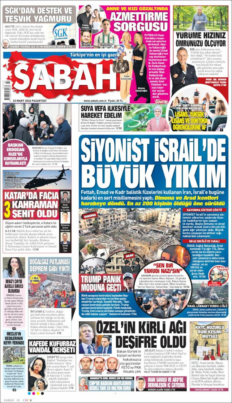 Portada de Sabah (Turqu&iacute;a)