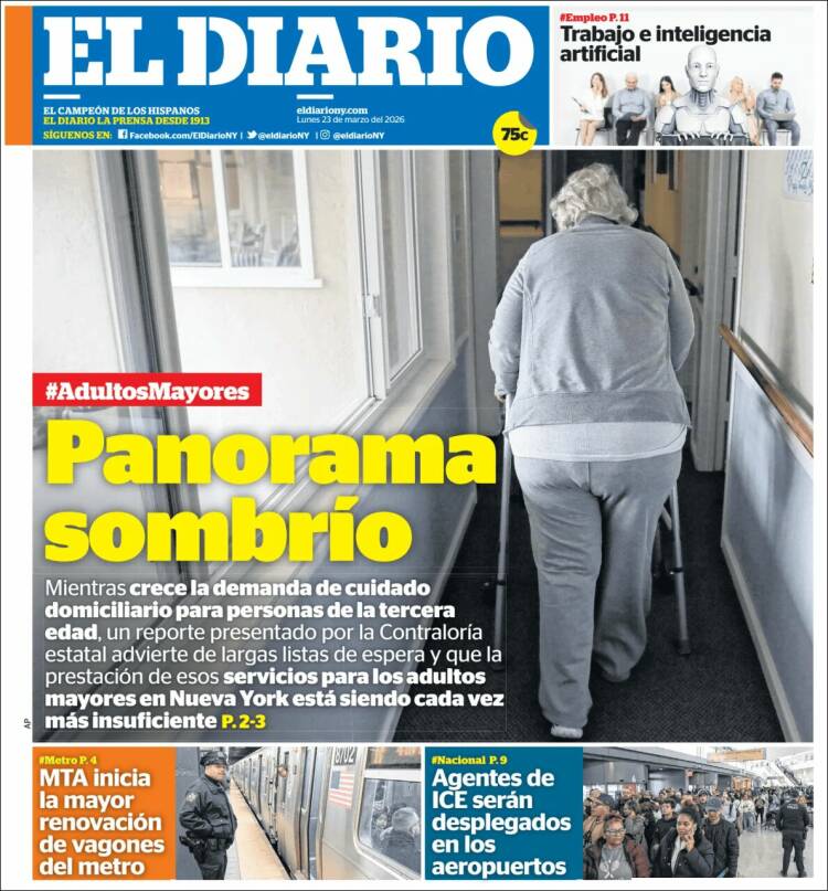 Portada de El Diario NY (USA)