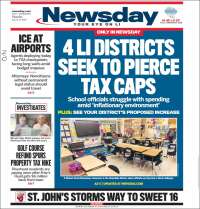 Portada de Newsday (USA)